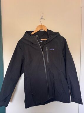 Patagonia Black Hooded Women's Rain Jacket